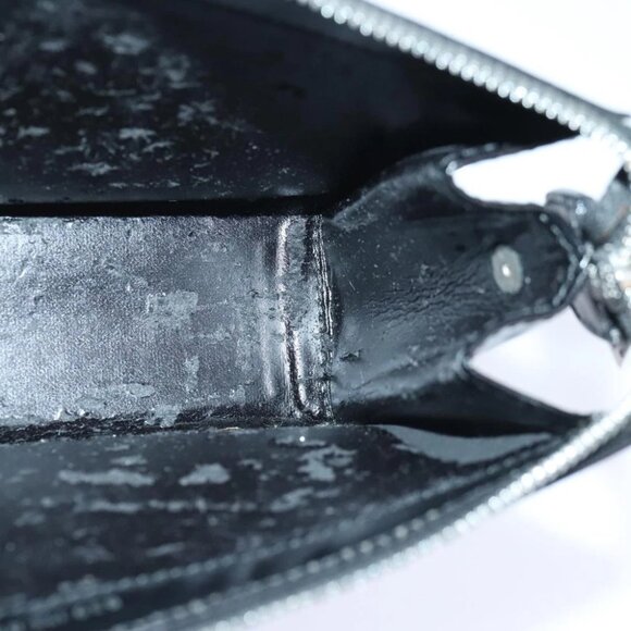 GUCCI Pouch Leather Black Silver Auth yk15398 - Picture 8 of 16